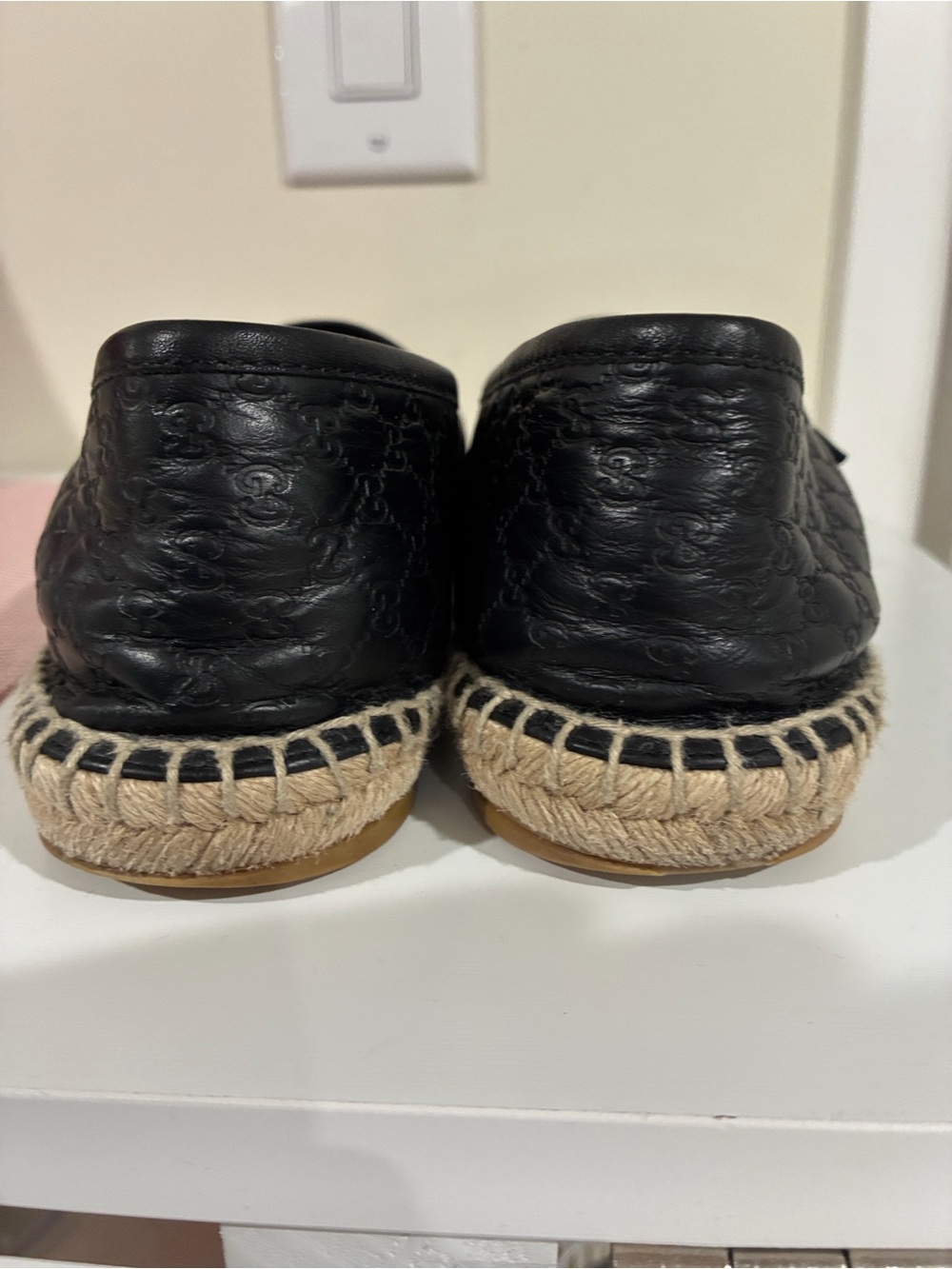 Gucci Black Leather GG Espadrilles - Picture 5 of 9